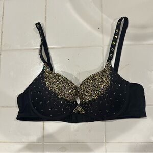 Marciano Black Bra with Gold Embellishments 34B
